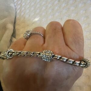 Brighton silver rope design bracelet with crystals